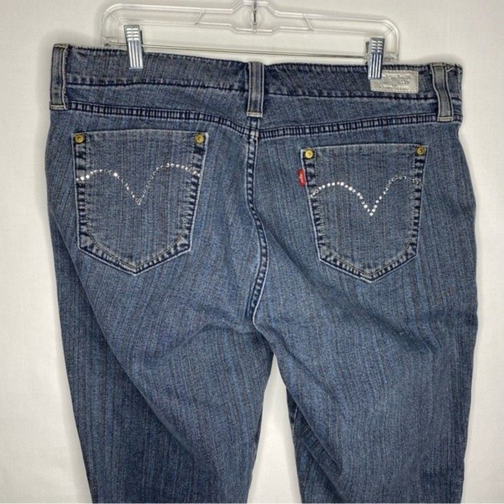 Levi's Jeans Women’s 17M Blue Bootcut Denim Night Blues Vintage 90s Embellished - Picture 7 of 9